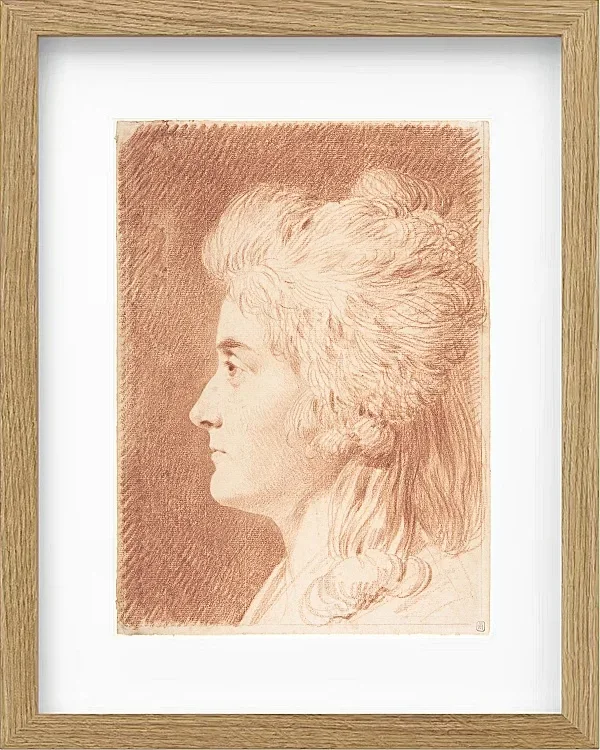 Wilhelm Tischbein – Profilporträt von Fräulein Wieling  1786 | Giclée Kunstdruck gerahmt
