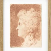 Wilhelm Tischbein – Profilporträt von Fräulein Wieling  1786 | Giclée Kunstdruck gerahmt