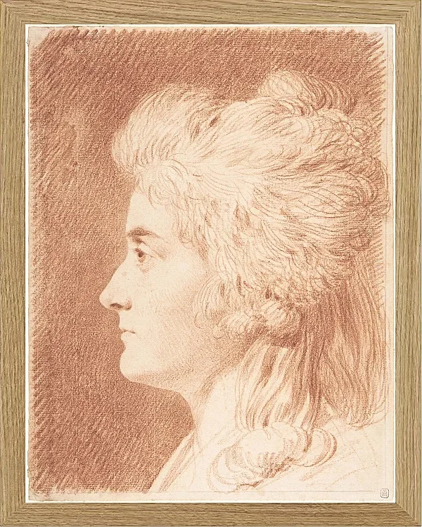 Wilhelm Tischbein – Profilporträt von Fräulein Wieling  1786 | Giclée Kunstdruck gerahmt