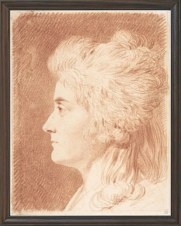 Wilhelm Tischbein – Profilporträt von Fräulein Wieling  1786 | Giclée Kunstdruck gerahmt