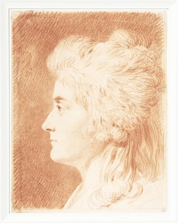 Wilhelm Tischbein – Profilporträt von Fräulein Wieling  1786 | Giclée Kunstdruck gerahmt