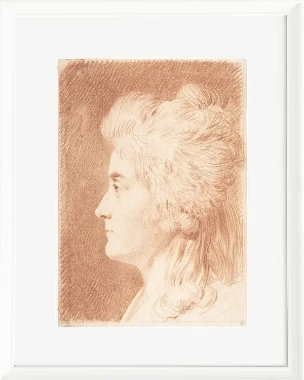 Wilhelm Tischbein – Profilporträt von Fräulein Wieling  1786 | Giclée Kunstdruck gerahmt