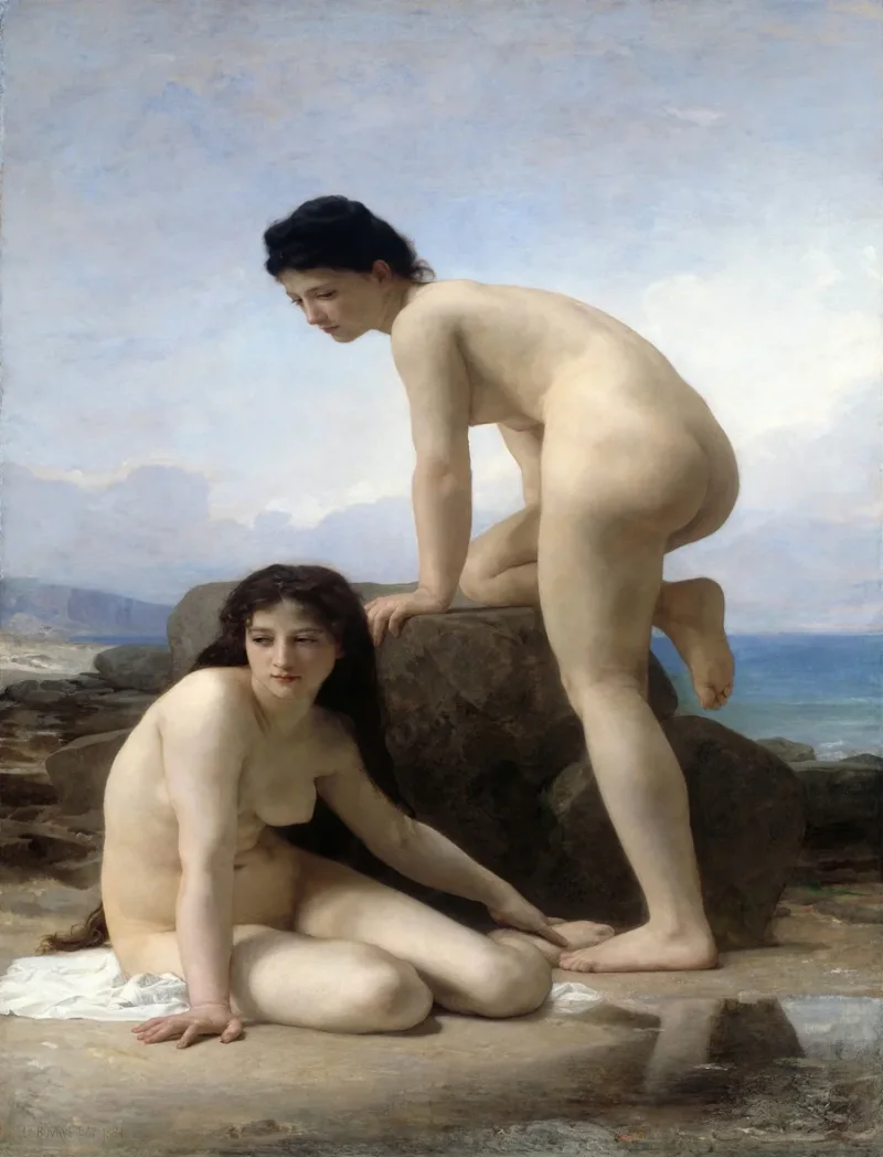 William Bouguereau – Die Badenen 1884 | Giclée Kunstdruck gerahmt