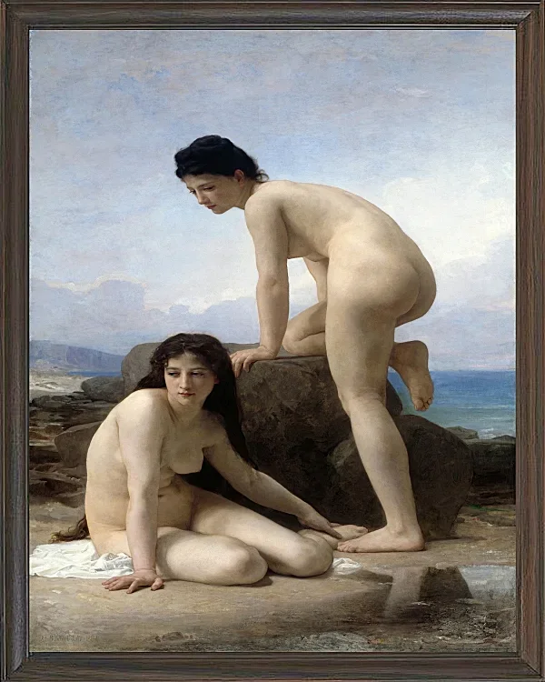 William Bouguereau – Die Badenen 1884 | Giclée Kunstdruck gerahmt