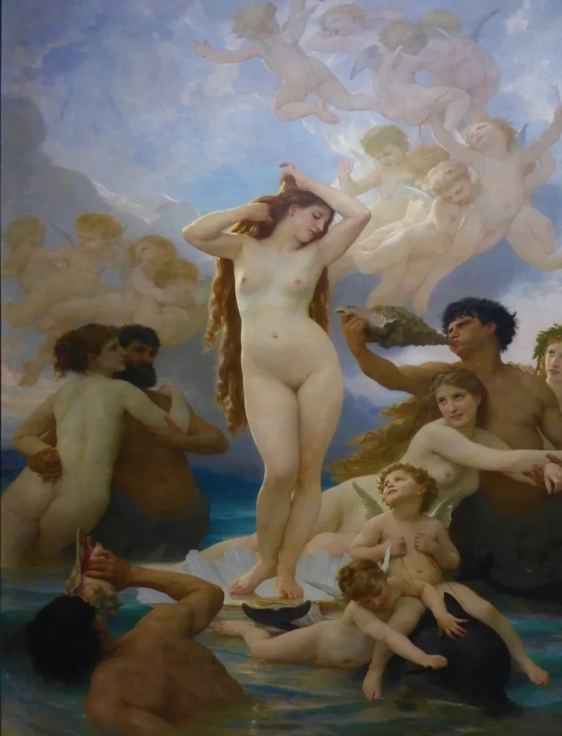 William Bouguereau – Die Geburt der Venus 1879 | Giclée Kunstdruck gerahmt