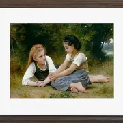 William Bouguereau – Die Nusssammler 1882 | Giclée Kunstdruck gerahmt