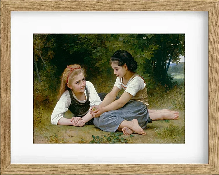 William Bouguereau – Die Nusssammler 1882 | Giclée Kunstdruck gerahmt