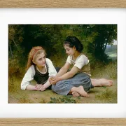 William Bouguereau – Die Nusssammler 1882 | Giclée Kunstdruck gerahmt