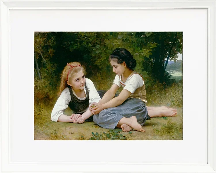 William Bouguereau – Die Nusssammler 1882 | Giclée Kunstdruck gerahmt