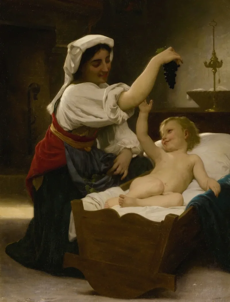 William Bouguereau – Die Weintraube 1892 | Giclée Kunstdruck gerahmt