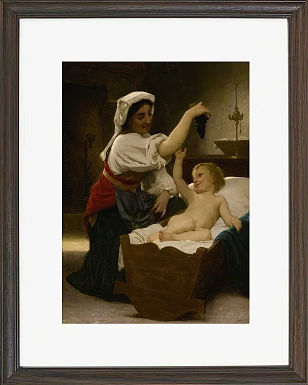 William Bouguereau – Die Weintraube 1892 | Giclée Kunstdruck gerahmt
