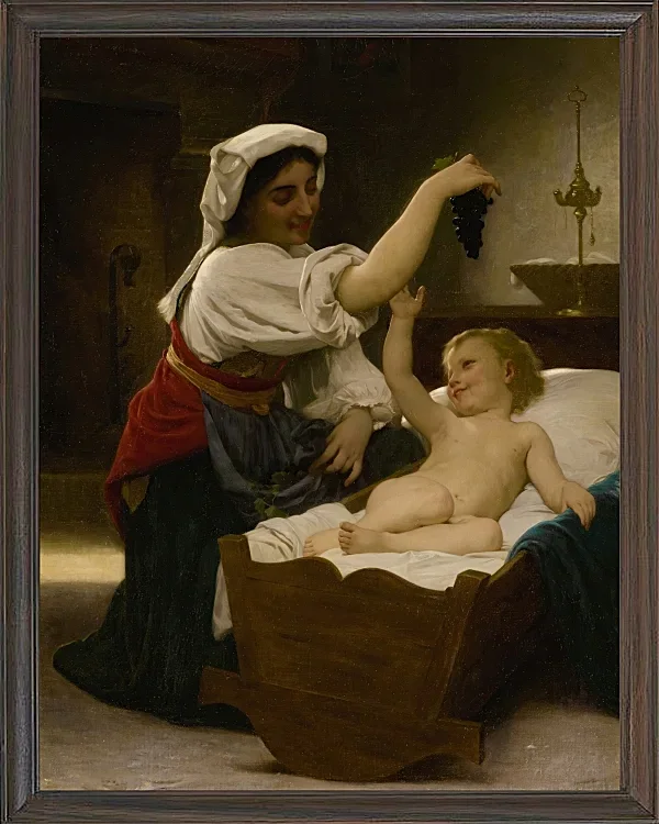 William Bouguereau – Die Weintraube 1892 | Giclée Kunstdruck gerahmt
