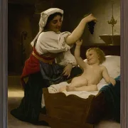 William Bouguereau – Die Weintraube 1892 | Giclée Kunstdruck gerahmt