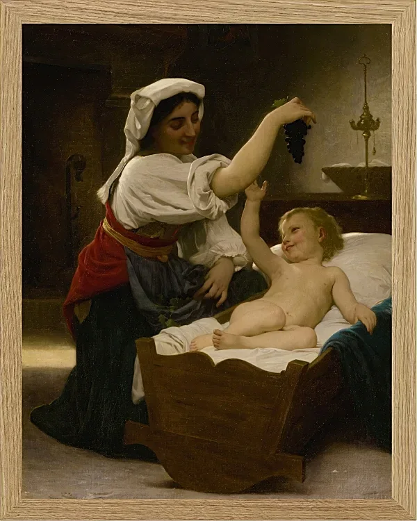 William Bouguereau – Die Weintraube 1892 | Giclée Kunstdruck gerahmt
