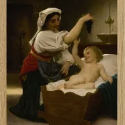William Bouguereau – Die Weintraube 1892 | Giclée Kunstdruck gerahmt