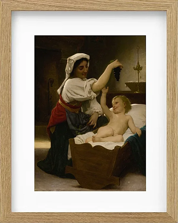 William Bouguereau – Die Weintraube 1892 | Giclée Kunstdruck gerahmt