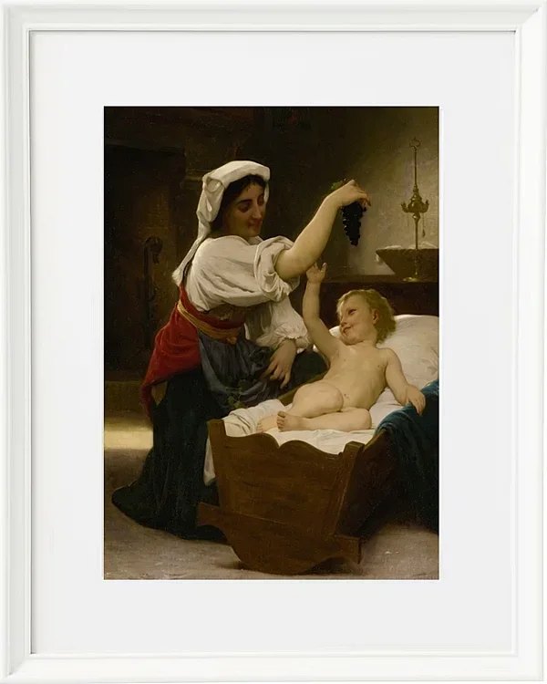 William Bouguereau – Die Weintraube 1892 | Giclée Kunstdruck gerahmt
