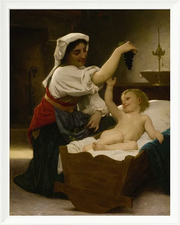 William Bouguereau – Die Weintraube 1892 | Giclée Kunstdruck gerahmt