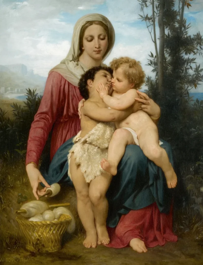 William Bouguereau – Heilige Familie 1863 | Giclée Kunstdruck gerahmt