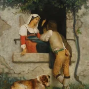William Bouguereau – Italienische Liebhaber 1872 | Giclée Kunstdruck gerahmt