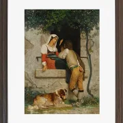 William Bouguereau – Italienische Liebhaber 1872 | Giclée Kunstdruck gerahmt