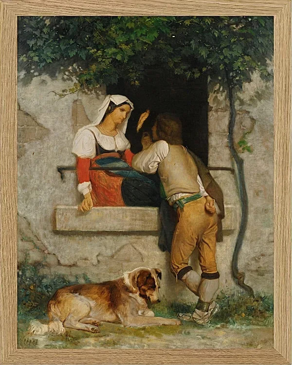 William Bouguereau – Italienische Liebhaber 1872 | Giclée Kunstdruck gerahmt