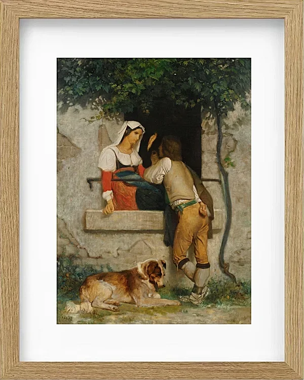 William Bouguereau – Italienische Liebhaber 1872 | Giclée Kunstdruck gerahmt