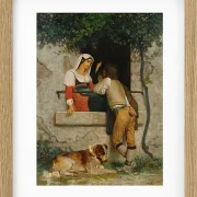 William Bouguereau – Italienische Liebhaber 1872 | Giclée Kunstdruck gerahmt