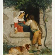 William Bouguereau – Italienische Liebhaber 1872 | Giclée Kunstdruck gerahmt