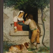 William Bouguereau – Italienische Liebhaber 1872 | Giclée Kunstdruck gerahmt