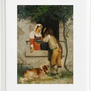 William Bouguereau – Italienische Liebhaber 1872 | Giclée Kunstdruck gerahmt