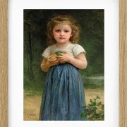 William Bouguereau – Kleines Mädchen hält Äpfel in den Händen 1895 | Giclée Kunstdruck gerahmt