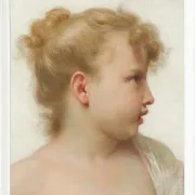 William Bouguereau – Kopf eines kleinen Mädchens 1888 | Giclée Kunstdruck gerahmt