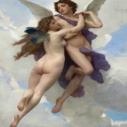 William Bouguereau – Liebe und Psyche 1899 | Giclée Kunstdruck gerahmt