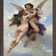 William Bouguereau – Liebe und Psyche 1899 | Giclée Kunstdruck gerahmt