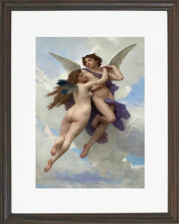 William Bouguereau – Liebe und Psyche 1899 | Giclée Kunstdruck gerahmt