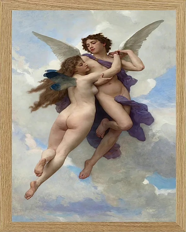William Bouguereau – Liebe und Psyche 1899 | Giclée Kunstdruck gerahmt