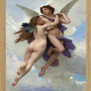 William Bouguereau – Liebe und Psyche 1899 | Giclée Kunstdruck gerahmt