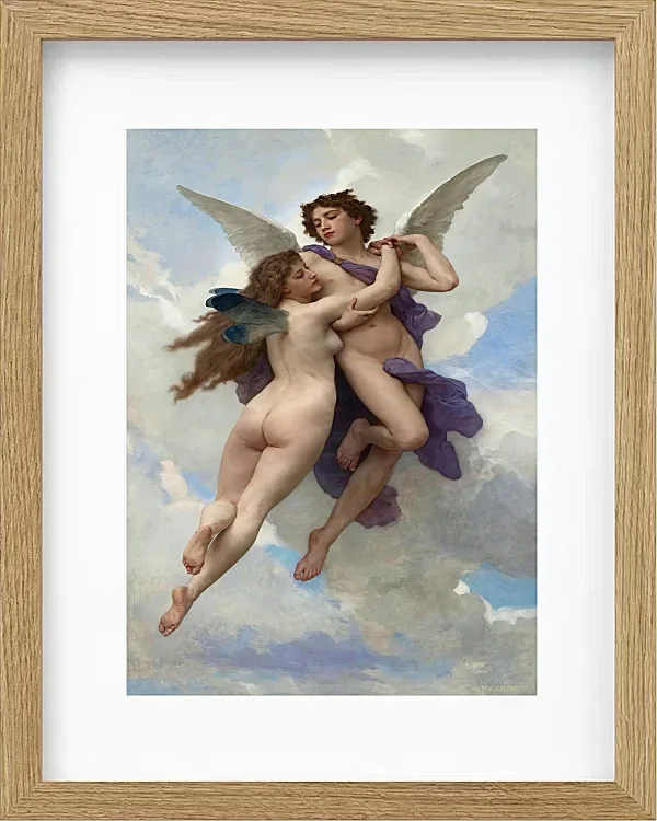 William Bouguereau – Liebe und Psyche 1899 | Giclée Kunstdruck gerahmt