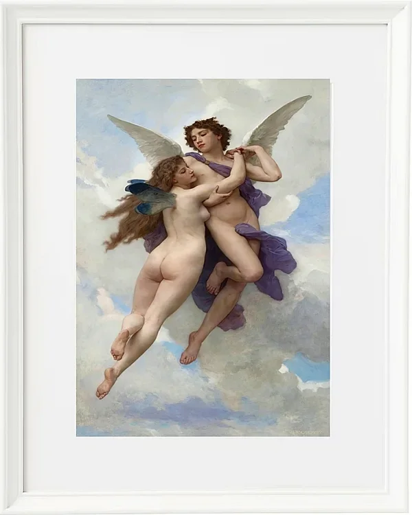 William Bouguereau – Liebe und Psyche 1899 | Giclée Kunstdruck gerahmt