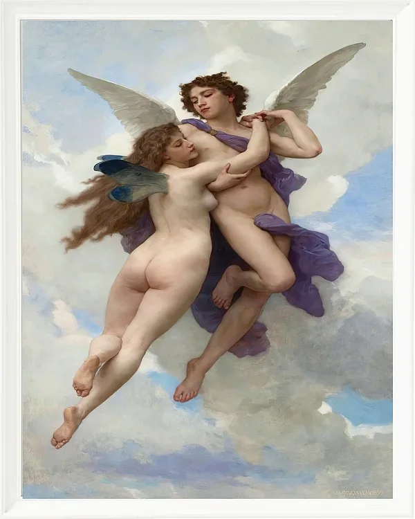 William Bouguereau – Liebe und Psyche 1899 | Giclée Kunstdruck gerahmt
