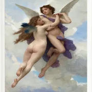 William Bouguereau – Liebe und Psyche 1899 | Giclée Kunstdruck gerahmt