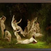 William Bouguereau – Nymphäum 1878 | Giclée Kunstdruck gerahmt