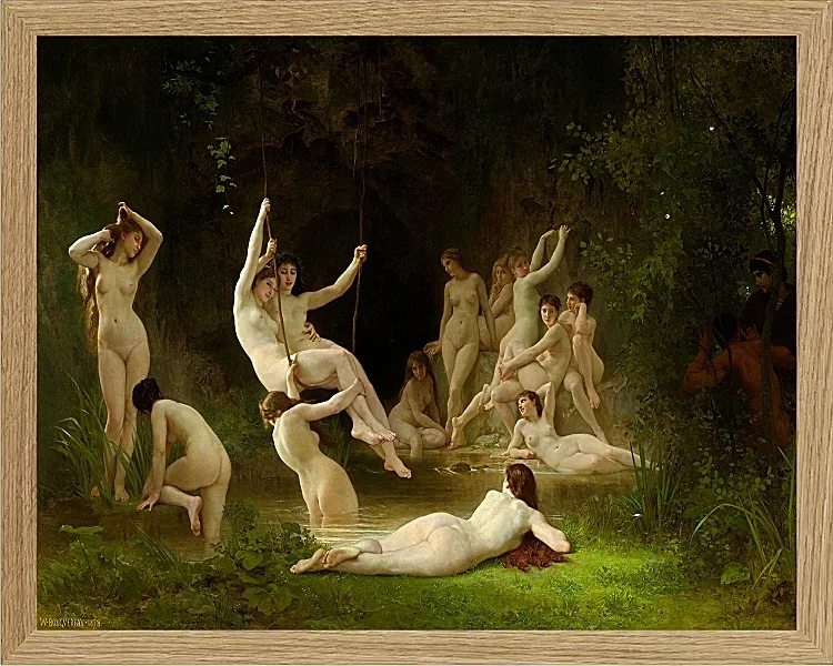 William Bouguereau – Nymphäum 1878 | Giclée Kunstdruck gerahmt
