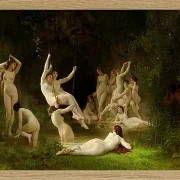 William Bouguereau – Nymphäum 1878 | Giclée Kunstdruck gerahmt