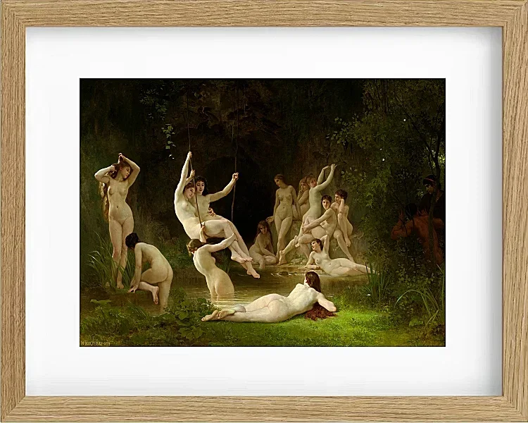William Bouguereau – Nymphäum 1878 | Giclée Kunstdruck gerahmt