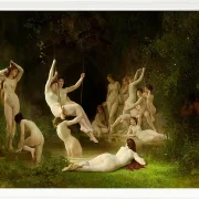 William Bouguereau – Nymphäum 1878 | Giclée Kunstdruck gerahmt