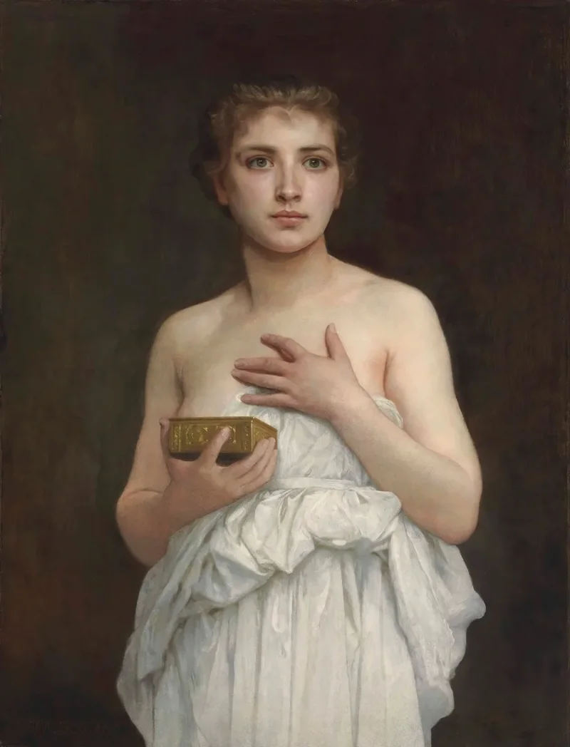 William Bouguereau – Pandora 1890 | Giclée Kunstdruck gerahmt
