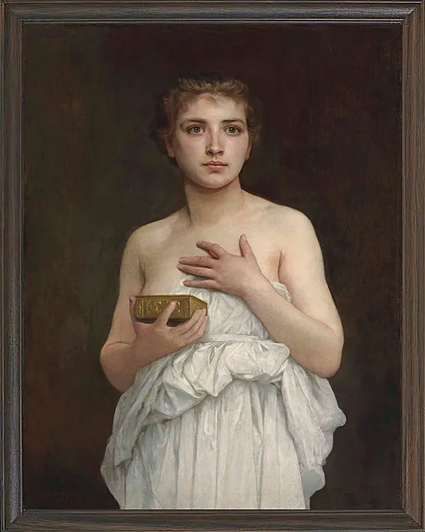 William Bouguereau – Pandora 1890 | Giclée Kunstdruck gerahmt