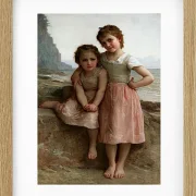 William Bouguereau – Schwestern am Ufer 1896 | Giclée Kunstdruck gerahmt